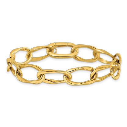 14K Yellow Gold Polished Link Bracelet