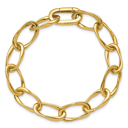 14K Yellow Gold Polished Link Bracelet