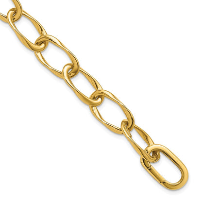 14K Yellow Gold Polished Link Bracelet