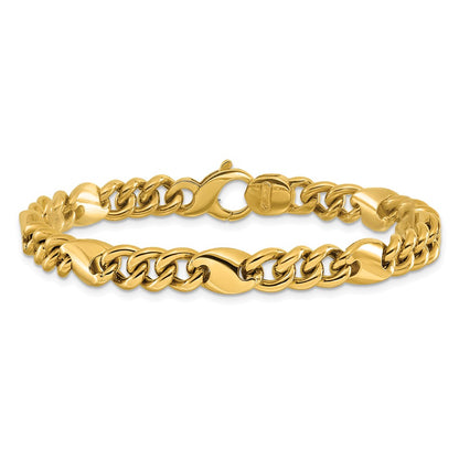 14K Yellow Gold Polished Fancy Link Bracelet