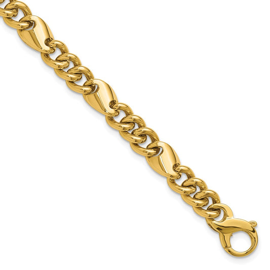 14K Yellow Gold Polished Fancy Link Bracelet
