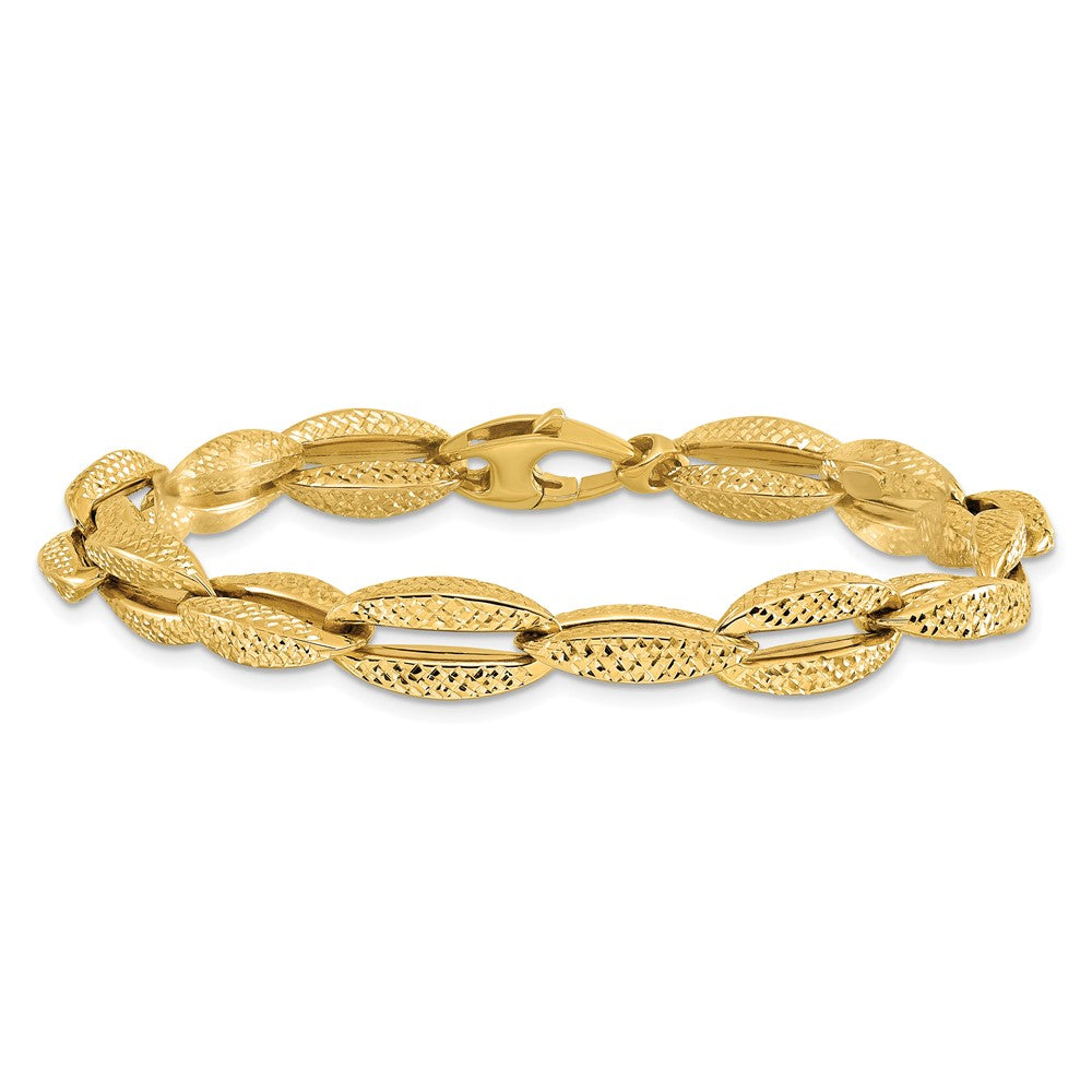 14K Yellow Gold Polished Fancy Link Bracelet