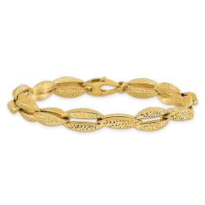 14K Yellow Gold Polished Fancy Link Bracelet