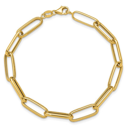14K Yellow Gold Polished Fancy Link Bracelet