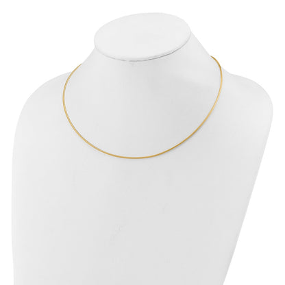 14K Two Tone Polished Reversible With 2In Ext. Necklace