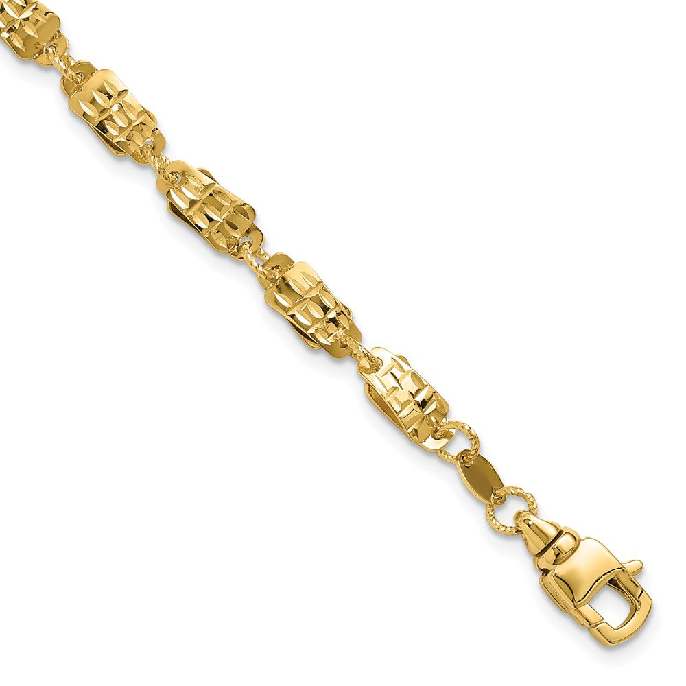 14K Yellow Gold Polished Fancy Link Bracelet