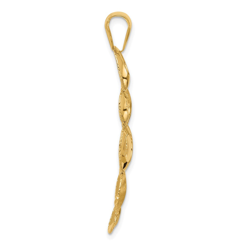 14K Yellow Gold Leslie'S' Polished And Satin Circles Pendant