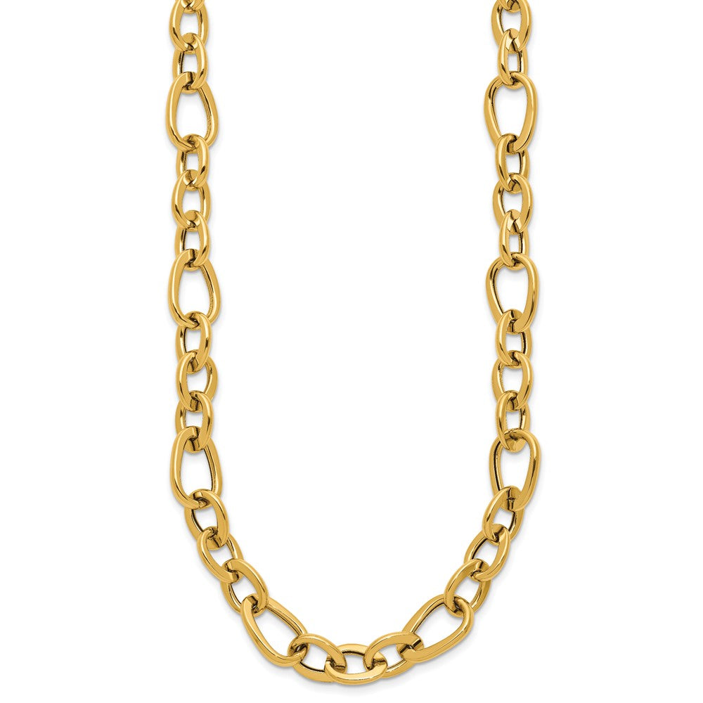 14K Yellow Gold Polished Fancy Link Necklace