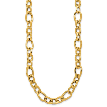 14K Yellow Gold Polished Fancy Link Necklace