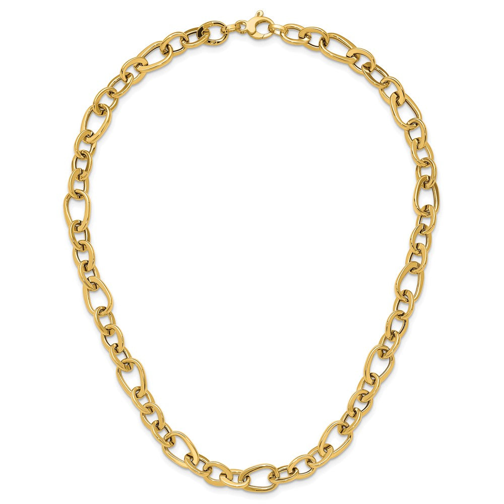 14K Yellow Gold Polished Fancy Link Necklace