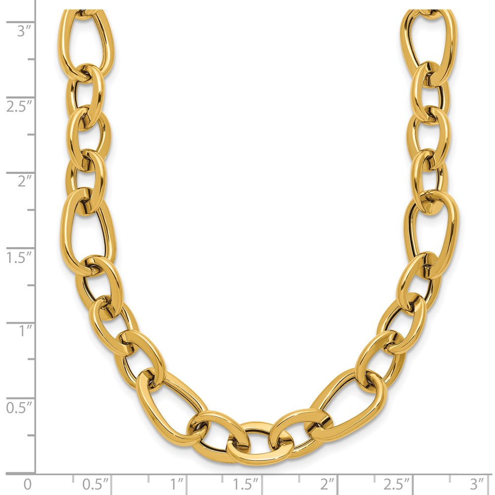 14K Yellow Gold Polished Fancy Link Necklace