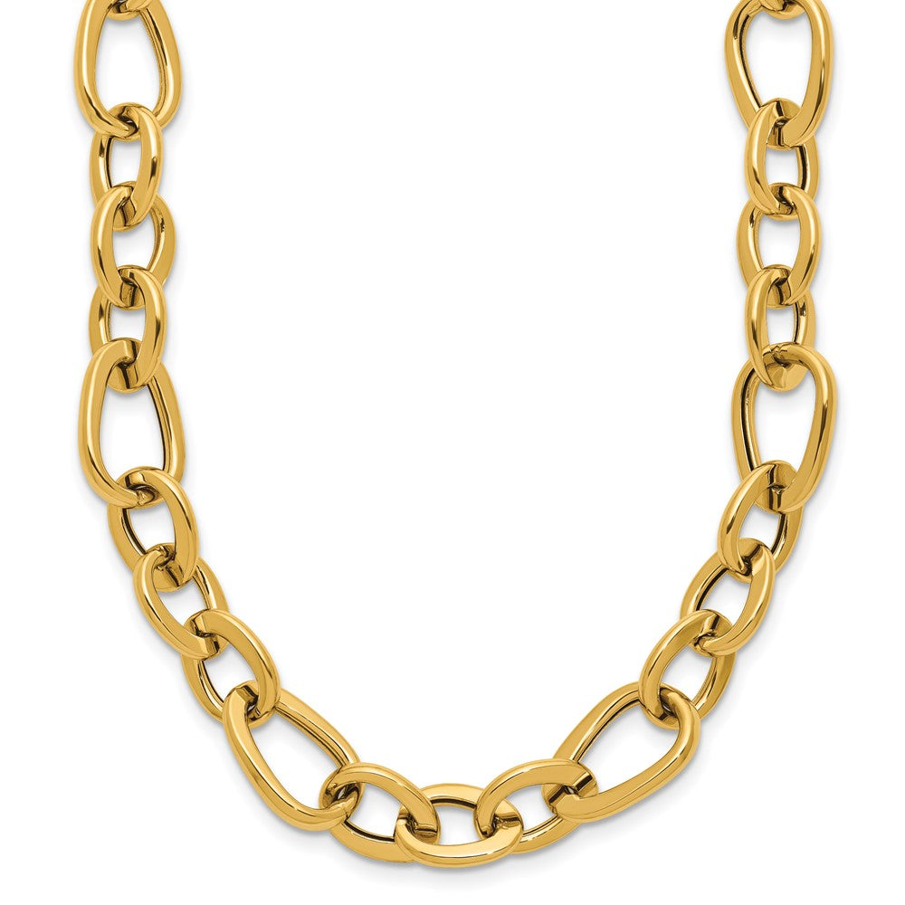 14K Yellow Gold Polished Fancy Link Necklace