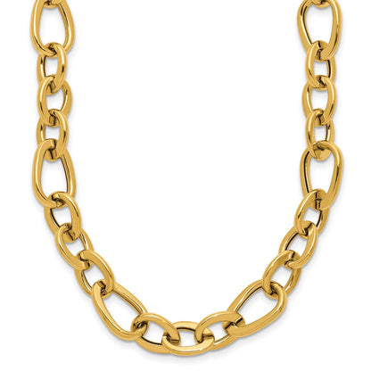 14K Yellow Gold Polished Fancy Link Necklace