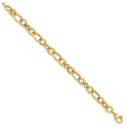 14K Yellow Gold Polished Fancy Link Bracelet