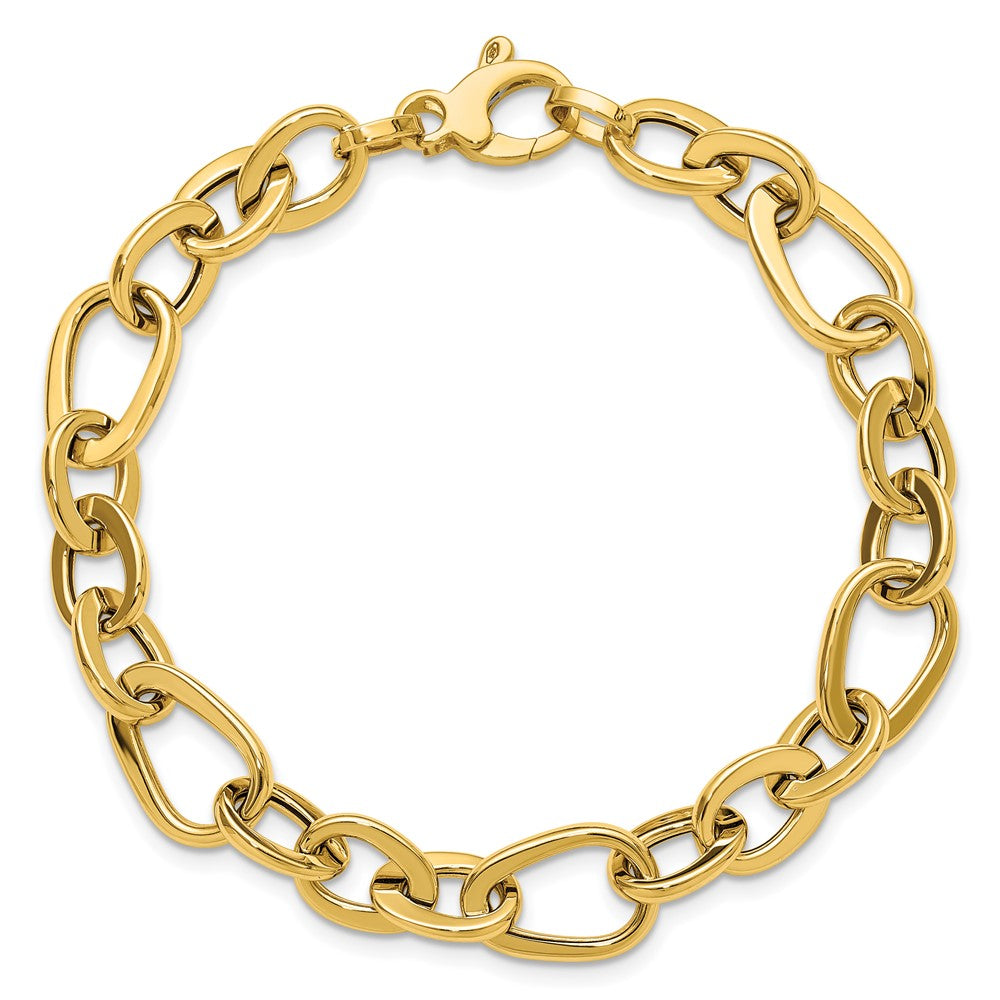 14K Yellow Gold Polished Fancy Link Bracelet