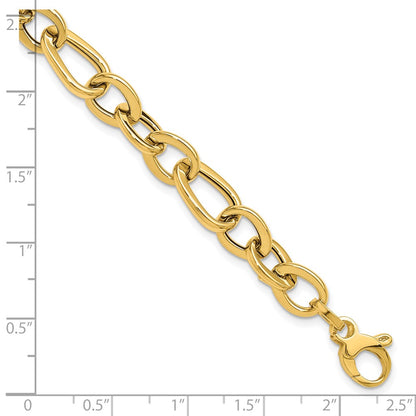 14K Yellow Gold Polished Fancy Link Bracelet