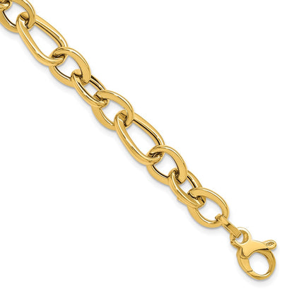 14K Yellow Gold Polished Fancy Link Bracelet
