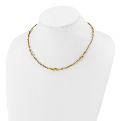 14K Yellow Gold Polished Fancy Link Necklace
