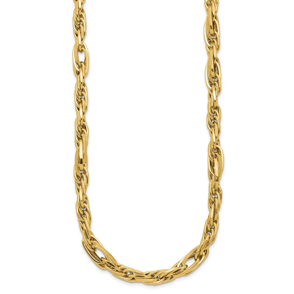 14K Yellow Gold Polished Fancy Link Necklace