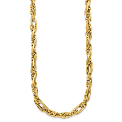 14K Yellow Gold Polished Fancy Link Necklace