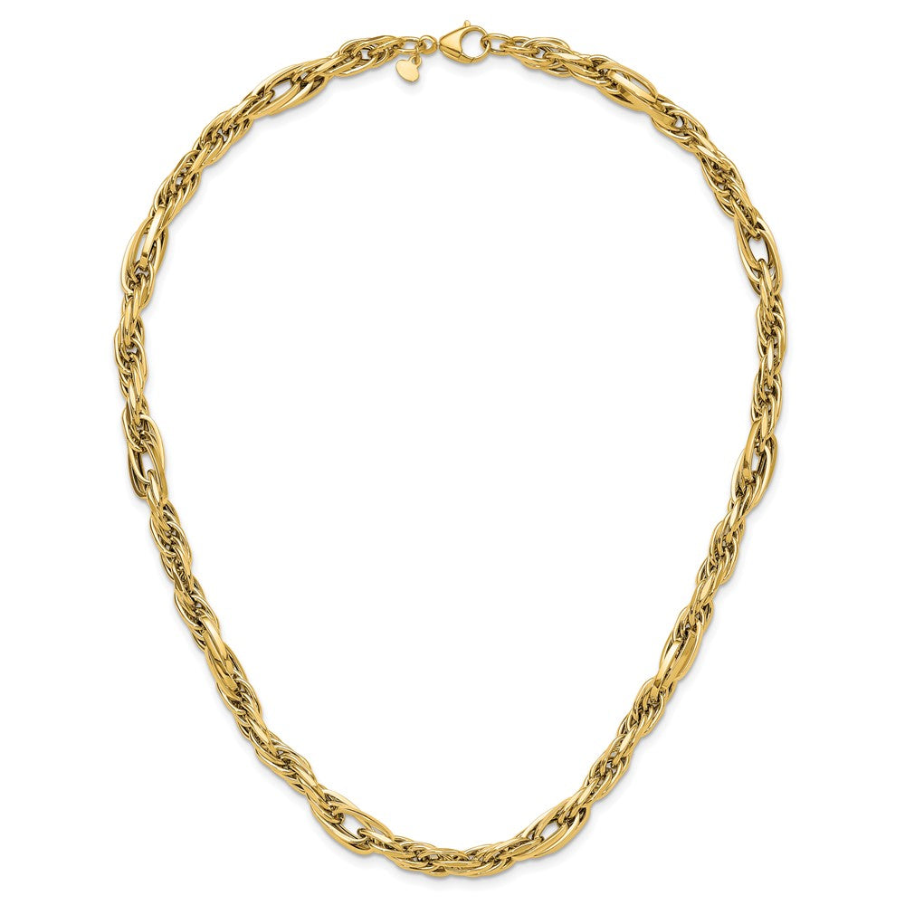 14K Yellow Gold Polished Fancy Link Necklace