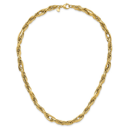 14K Yellow Gold Polished Fancy Link Necklace