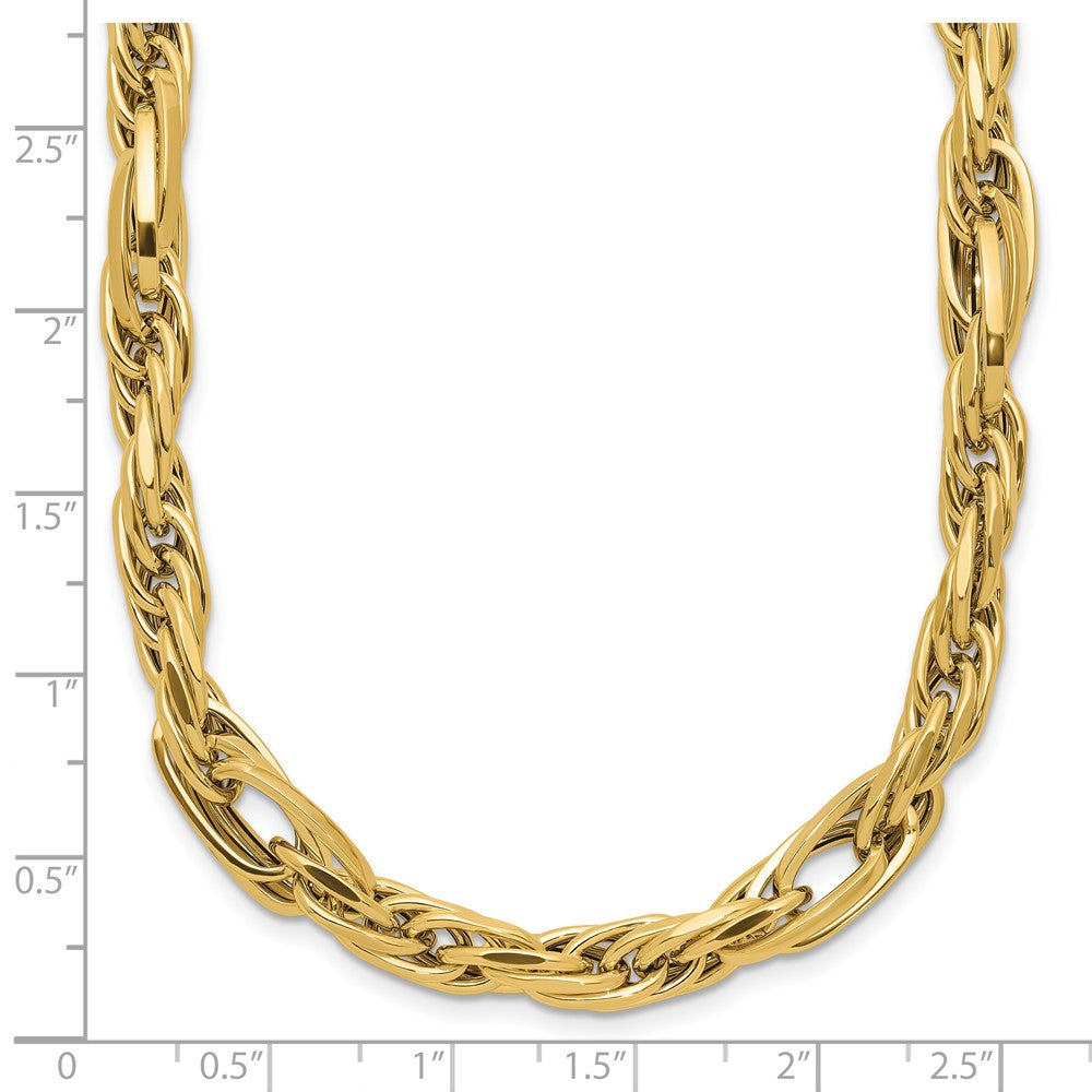 14K Yellow Gold Polished Fancy Link Necklace