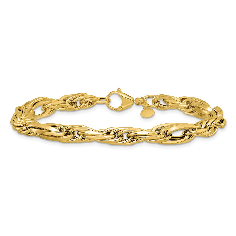 14K Yellow Gold Polished Fancy Link Bracelet