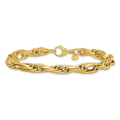 14K Yellow Gold Polished Fancy Link Bracelet
