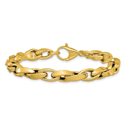 14K Yellow Gold Polished Fancy Twisted Link Bracelet