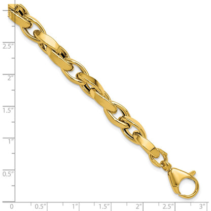 14K Yellow Gold Polished Fancy Twisted Link Bracelet