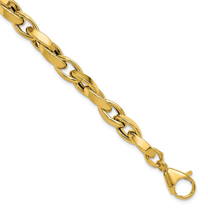 14K Yellow Gold Polished Fancy Twisted Link Bracelet