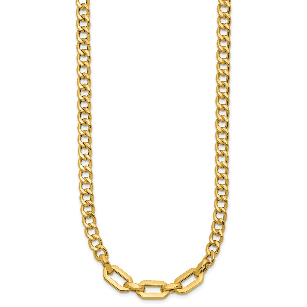 14K Yellow Gold Polished Fancy Link Necklace