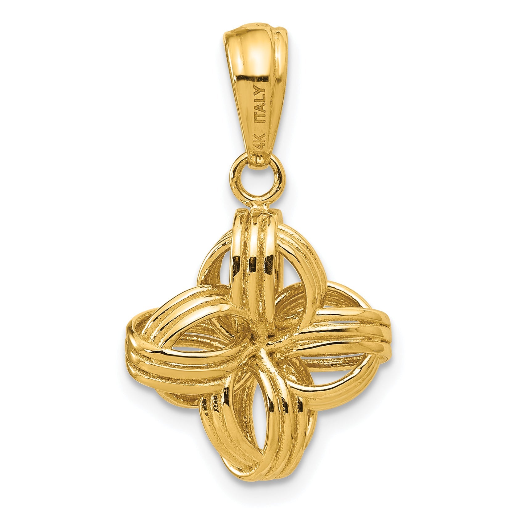 14K Yellow Gold Polished Fancy Pendant