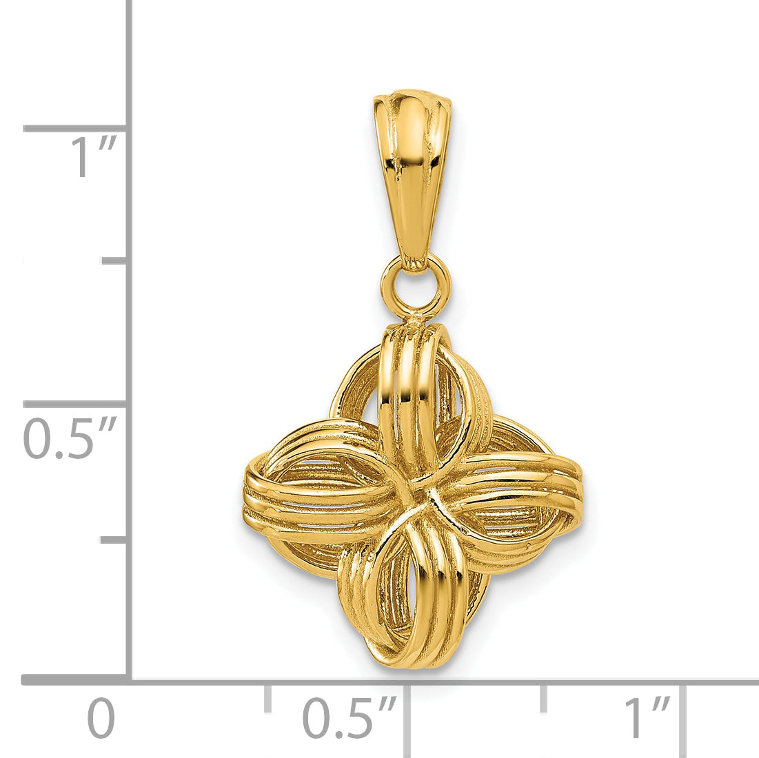 14K Yellow Gold Polished Fancy Pendant
