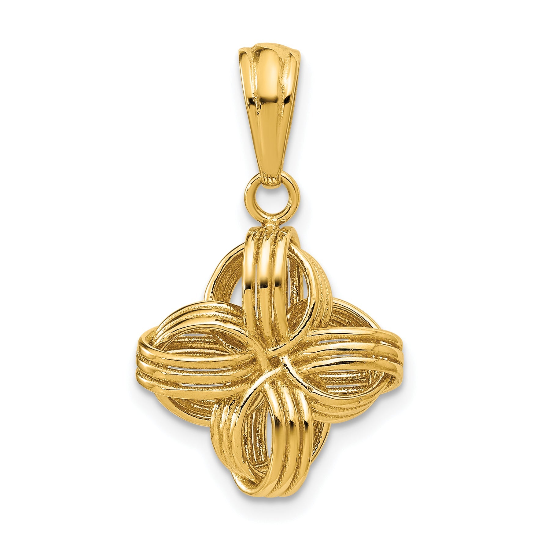 14K Yellow Gold Polished Fancy Pendant