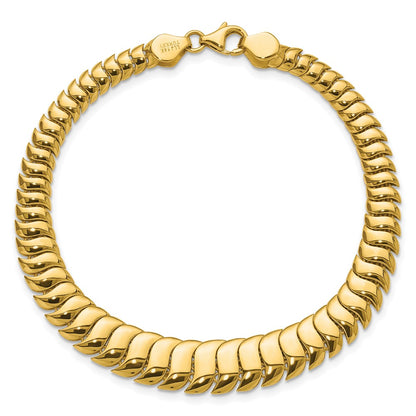 14K Yellow Gold Polished Fancy Graduated Bracelet