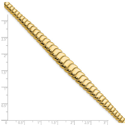 14K Yellow Gold Polished Fancy Graduated Bracelet