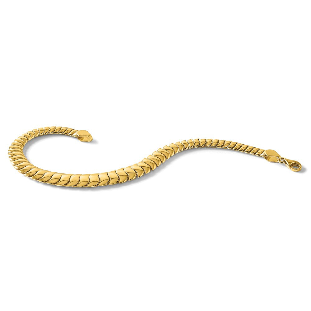14K Yellow Gold Polished Fancy Graduated Bracelet
