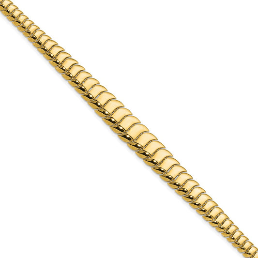 14K Yellow Gold Polished Fancy Graduated Bracelet