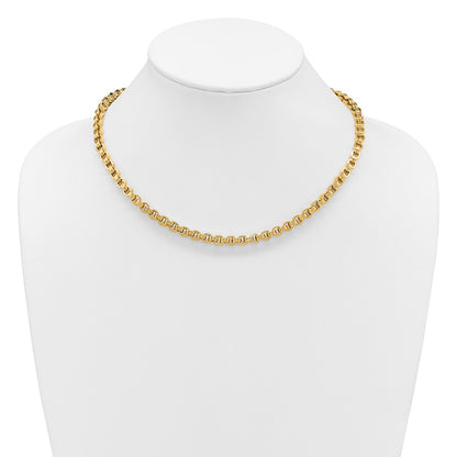 14K Yellow Gold Polished Fancy Link Necklace