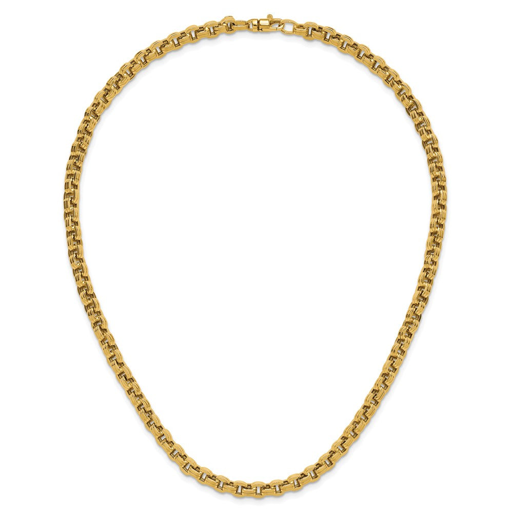 14K Yellow Gold Polished Fancy Link Necklace