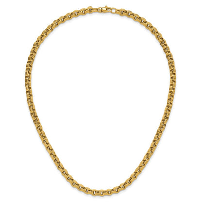 14K Yellow Gold Polished Fancy Link Necklace