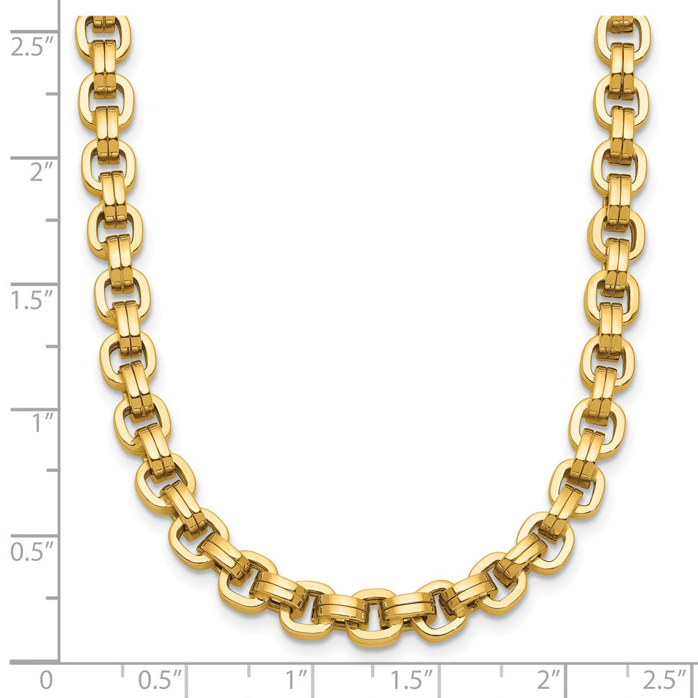14K Yellow Gold Polished Fancy Link Necklace