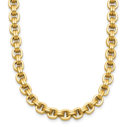 14K Yellow Gold Polished Fancy Link Necklace