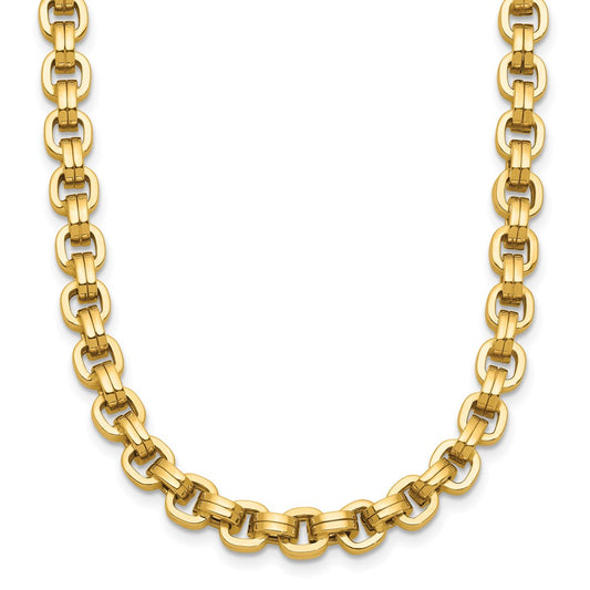 14K Yellow Gold Polished Fancy Link Necklace