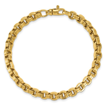14K Yellow Gold Polished Fancy Link Bracelet