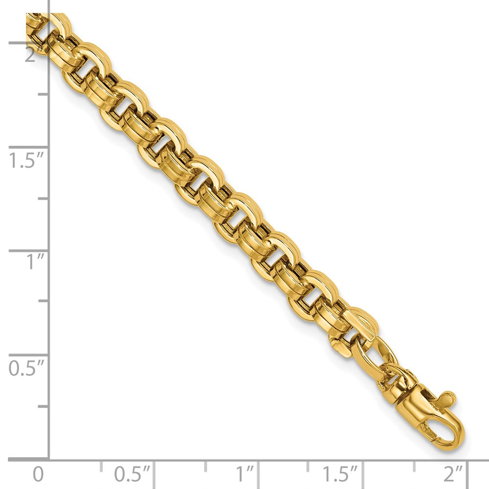 14K Yellow Gold Polished Fancy Link Bracelet