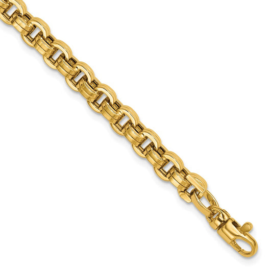 14K Yellow Gold Polished Fancy Link Bracelet