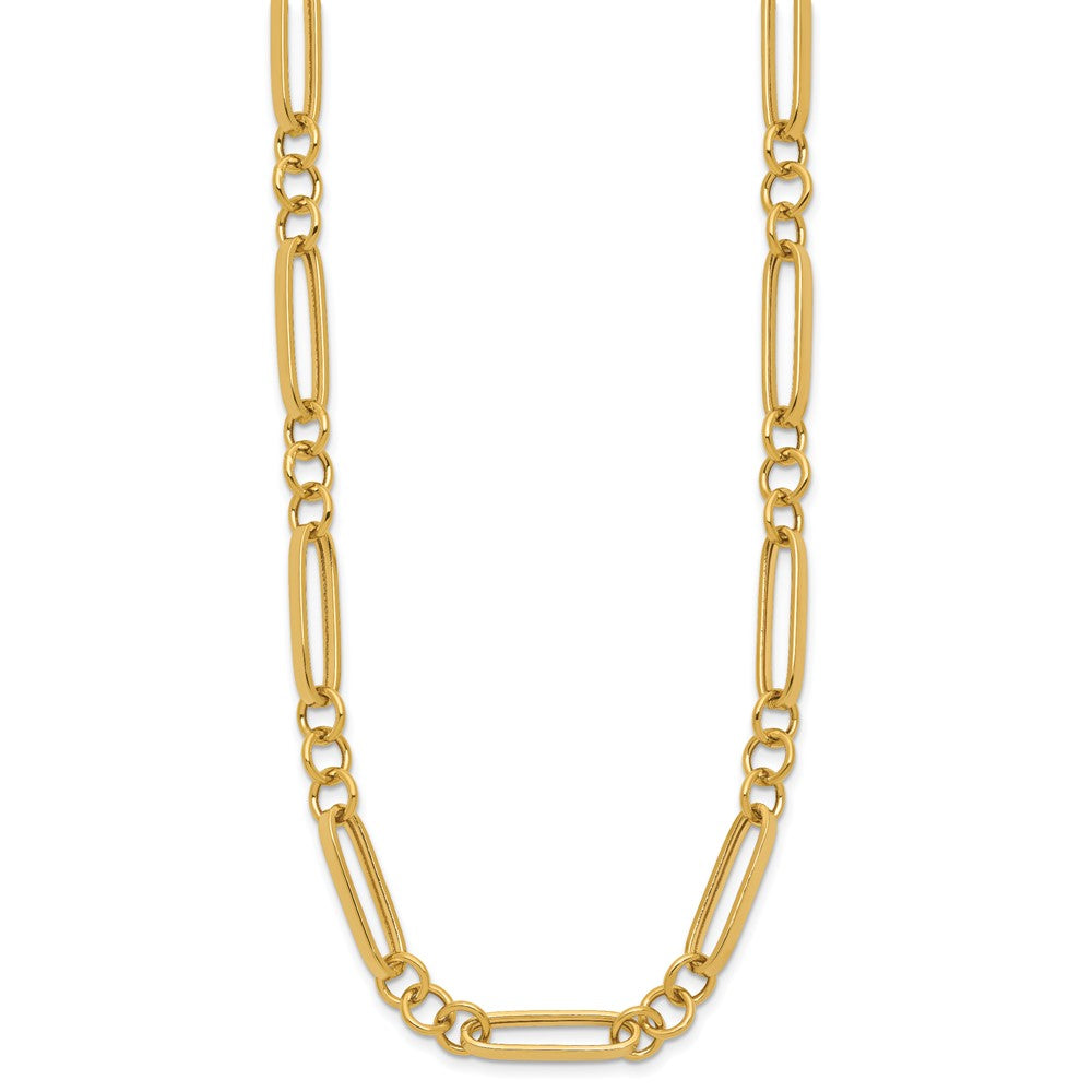14K Yellow Gold Polished Fancy Link Necklace